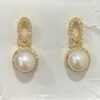 GOLDEN COLOUR NATURAL PEARL DROP EARRING NATURAL PEARL DROP EARRING