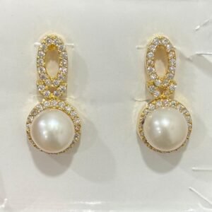 GOLDEN COLOUR NATURAL PEARL DROP EARRING NATURAL PEARL DROP EARRING