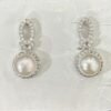 SILVER COLOUR NATURAL PEARL DROP EARRING NATURAL PEARL DROP EARRING
