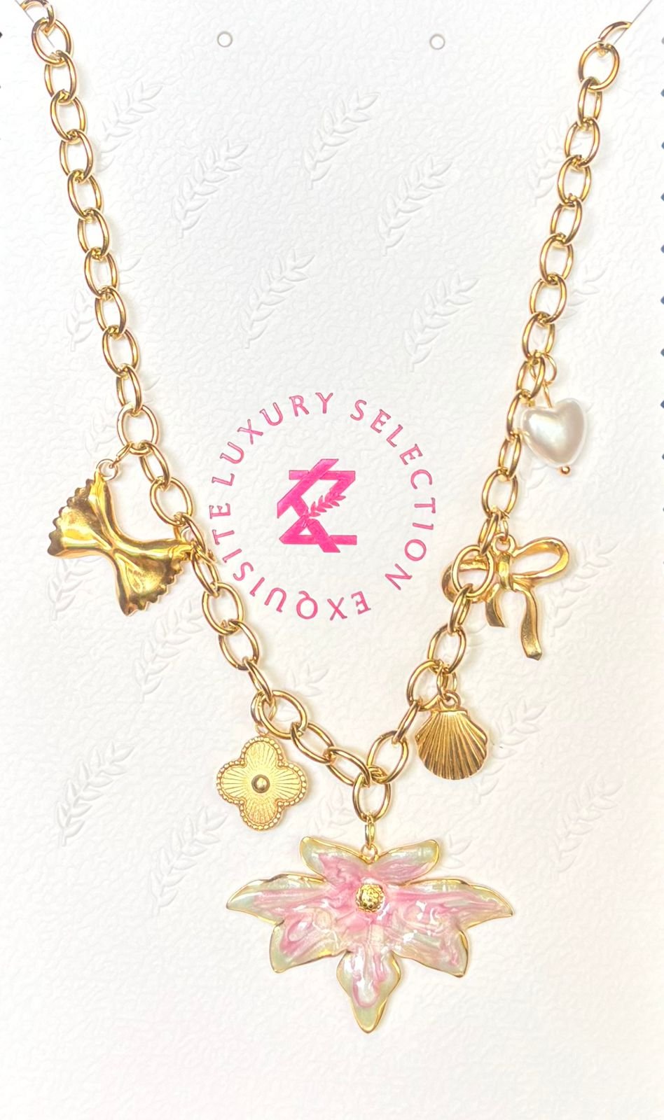 Anti Tarnish Stainless Steel Charm Necklace