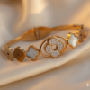 Floral Bracelet Anti Tarnish Stainless Steel Bracelet