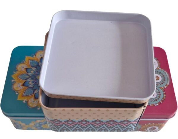 Mandala Design Tin Storage Box
