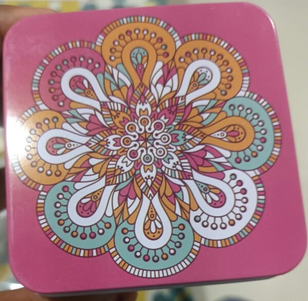 Mandala Design Tin Storage Box